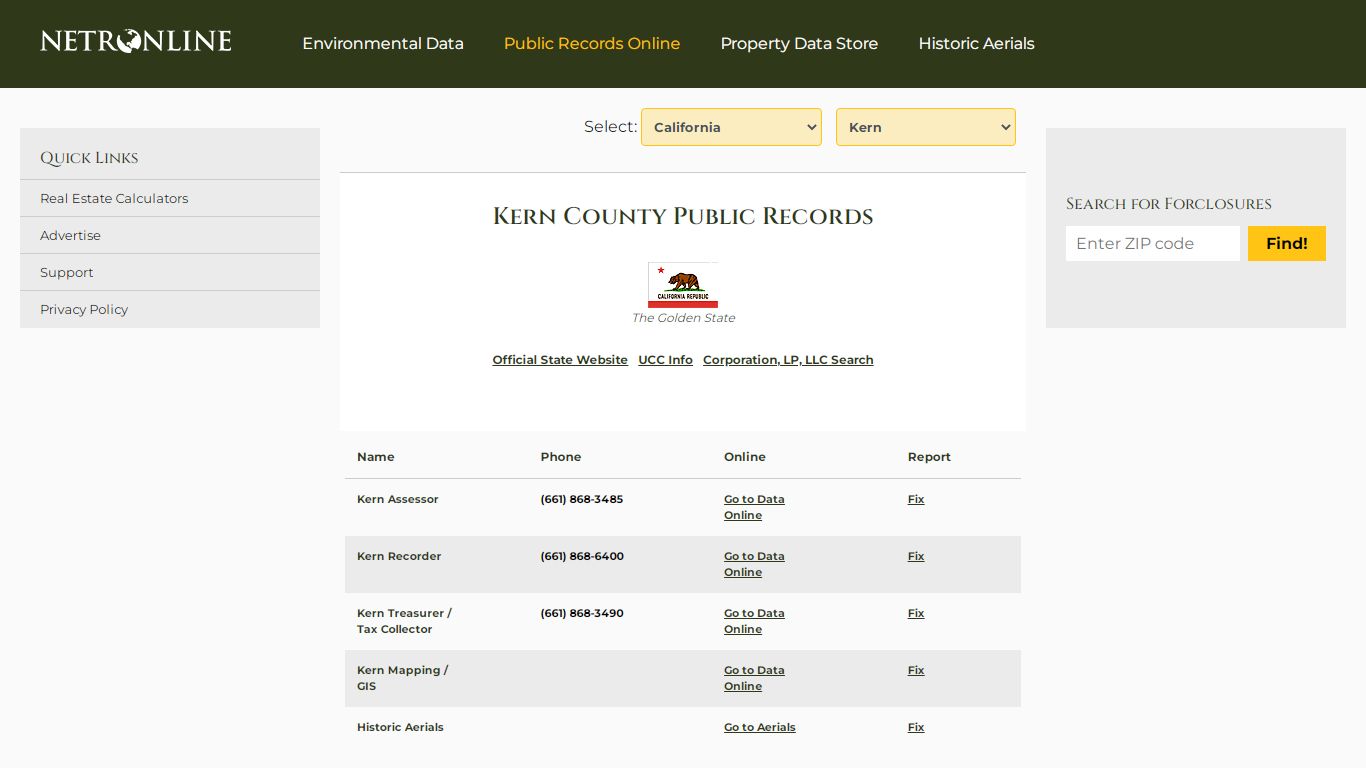 Kern County Public Records - NETROnline.com